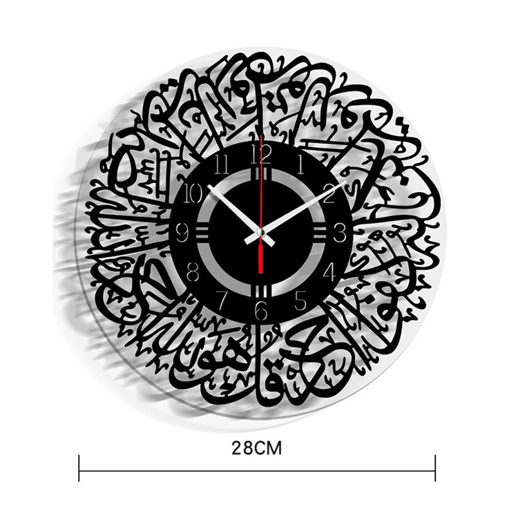 TM027 Home Decoration Acrylic Wall Clock(Indian Black) - Wall Clock by PMC Jewellery | Online Shopping South Africa | PMC Jewellery