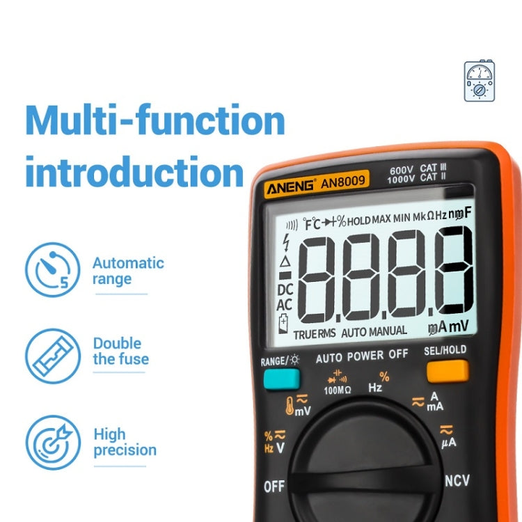 ANENG AN8009 NVC Digital Display Multimeter, Specification: Standard(Red) - free shipping - PMC TechLife - Order now!
