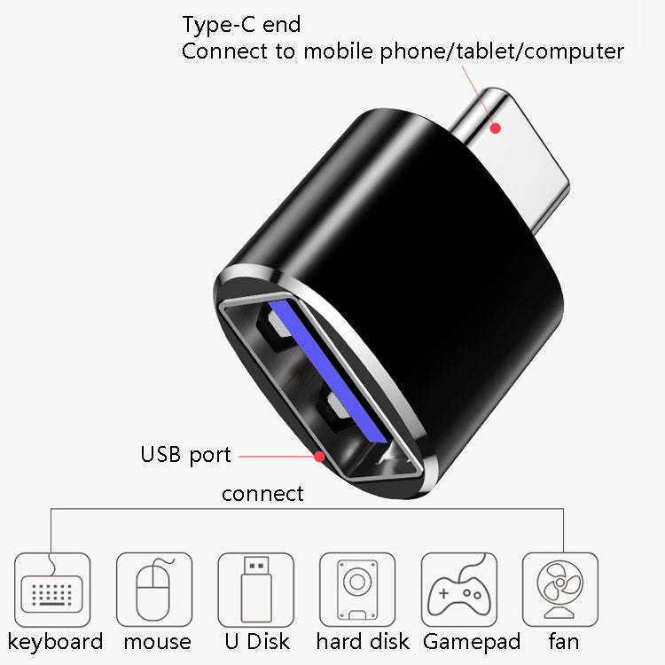 10 PCS USB 3.0 Female to USB-C / Type-C Male OTG Adapter(Gold) - OTG Adapter by PMC TechLife | Online Shopping South Africa | PMC TechLife | Buy Now Pay Later Mobicred