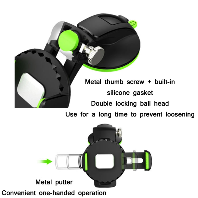 Car Diamond Suction Cup Mobile Phone Holder(Green) - Car Holders by PMC TechLife | Online Shopping South Africa | PMC TechLife