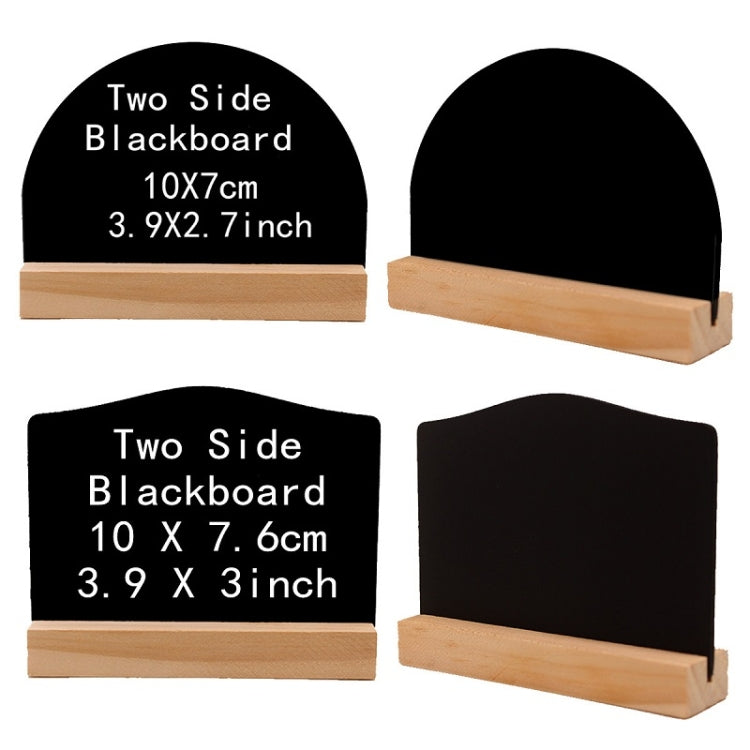 10 PCS Christmas Decoration Small Blackboard Party Double-Sided Writing Board(Small Blackboard + Base) - Holiday Decorations by PMC Jewellery | Online Shopping South Africa | PMC Jewellery