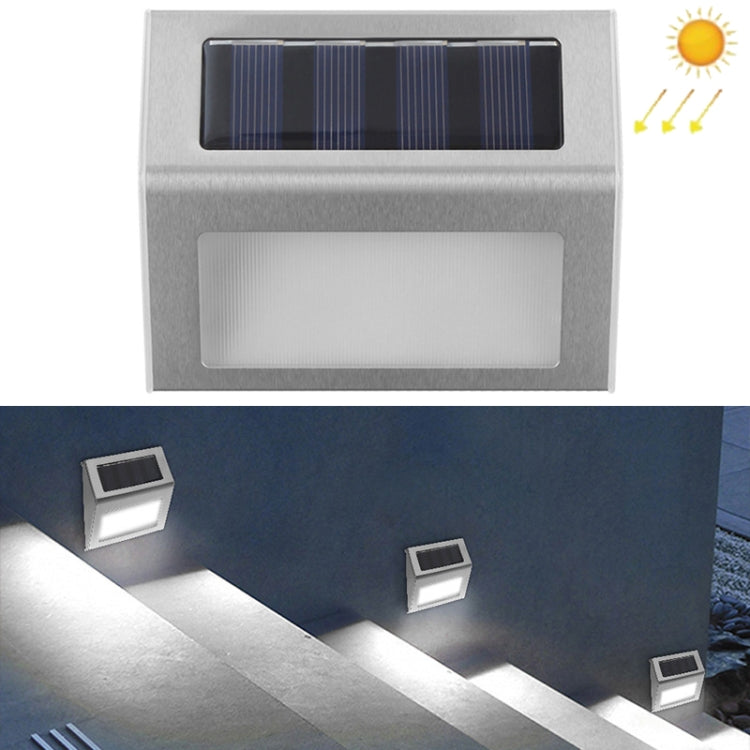 6 LED Solar Stainless Steel Stair Ladder Lamp Wall Light(White Light) - LED Street Light by PMC Jewellery | Online Shopping South Africa | PMC Jewellery
