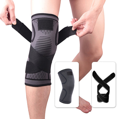 Pressurized Tape Knit Sports Knee Pad, Specification: M (Black) - Sports Safety by PMC Jewellery | Online Shopping South Africa | PMC Jewellery