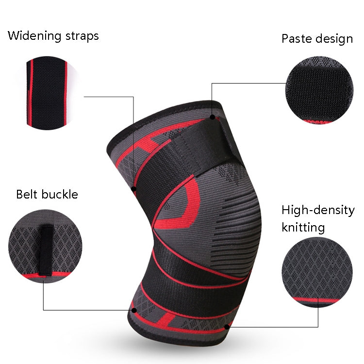 Pressurized Tape Knit Sports Knee Pad, Specification: XXL (Black) - Sports Safety by PMC Jewellery | Online Shopping South Africa | PMC Jewellery