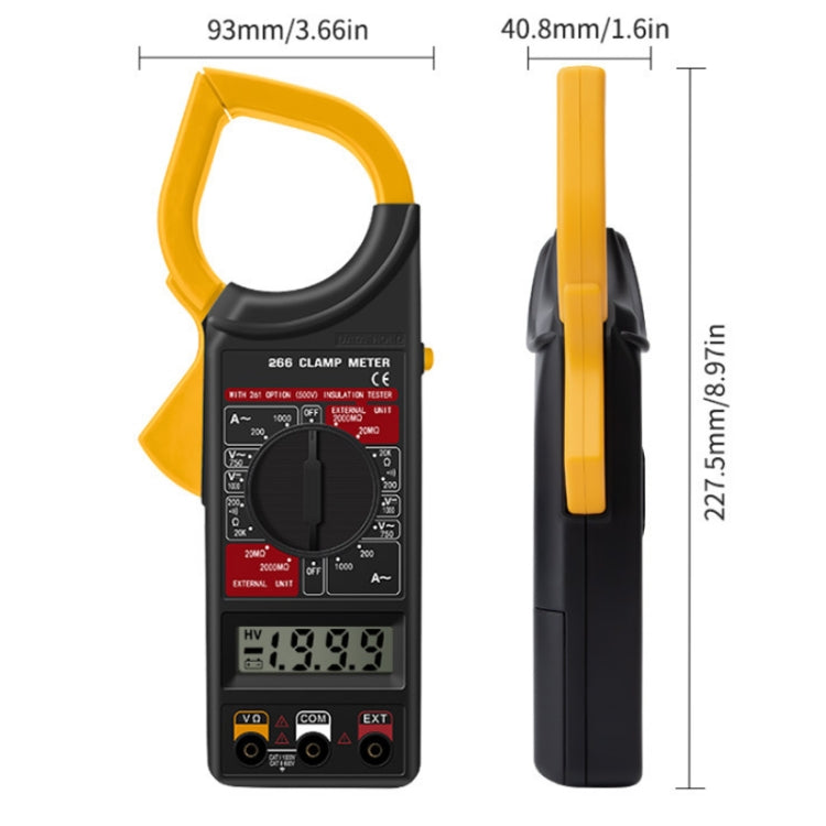 ANENG DT266  Automatic High-Precision Clamp Multimeter with Buzzer(Red) - Digital Multimeter by ANENG | Online Shopping South Africa | PMC TechLife | Buy Now Pay Later Mobicred