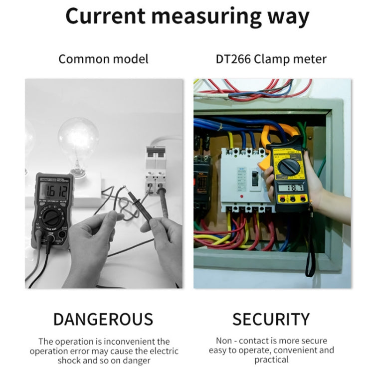 ANENG DT266  Automatic High-Precision Clamp Multimeter with Buzzer(Red) - Digital Multimeter by ANENG | Online Shopping South Africa | PMC TechLife | Buy Now Pay Later Mobicred