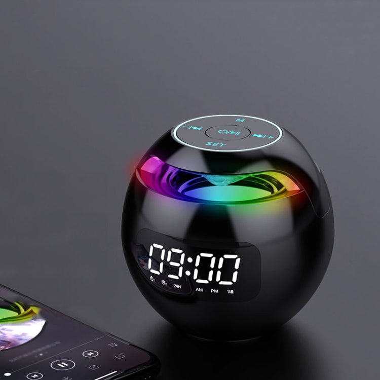 ZXL-G90 Portable Colorful Ball Bluetooth Speaker, Style: Clock Version (Black) - Desktop Speaker by PMC Jewellery | Online Shopping South Africa | PMC Jewellery