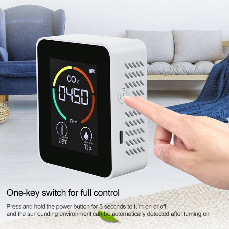 XY-T01 Temperature Humidity Display CO2 Meter Carbon Dioxide Air Quality Detector(Semiconductor White) - Gas Monitor by PMC TechLife | Online Shopping South Africa | PMC TechLife | Buy Now Pay Later Mobicred