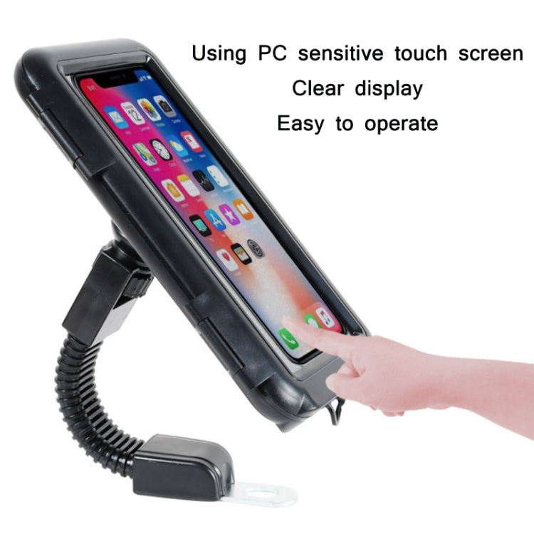 Motorcycle Bicycle Waterproof Mobile Phone Holder, Style: Rearview Mirror (6.5 inch) - Holders by PMC TechLife | Online Shopping South Africa | PMC TechLife