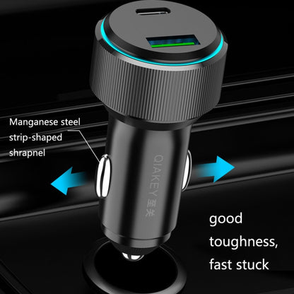 QIAKEY TM313 Dual Port Fast Charge Car Charger - Car Charger by QIAKEY | Online Shopping South Africa | PMC Jewellery