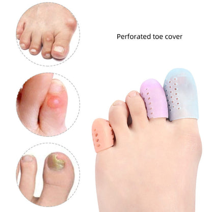 10 Pairs With Hole Toe Set High Heels Anti-Wear Anti-Pain Toe Protective Cover, Size: M(Blue) - Corrector by PMC Jewellery | Online Shopping South Africa | PMC Jewellery