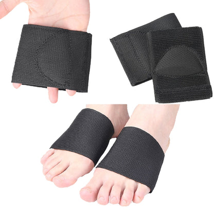 2 Pairs Flat Foot Bow Support Half Pad Elastic Bandage Foot Pad(Black M (39-42 Yard)) - Corrector by PMC Jewellery | Online Shopping South Africa | PMC Jewellery