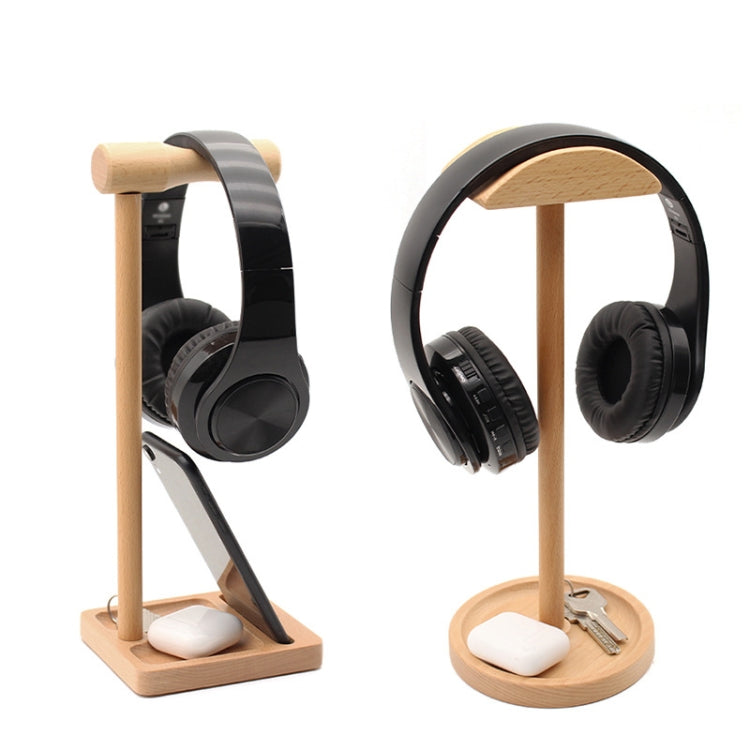 AM-EJZJ001 Desktop Solid Wood Headset Display Stand, Style: C - Anti-lost & Holder by PMC Jewellery | Online Shopping South Africa | PMC Jewellery