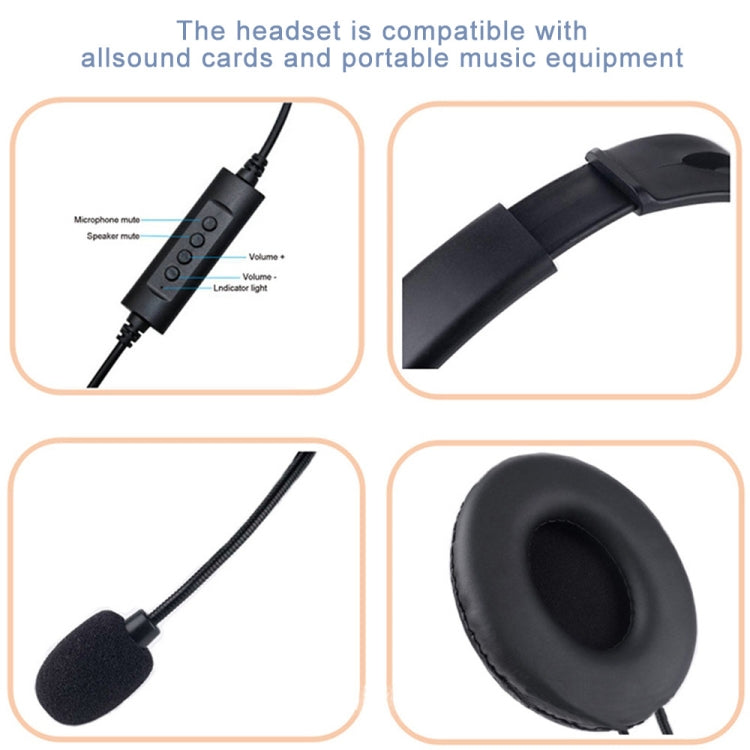 Head-Mounted Wired Headset With Microphone, Style: GAE-440 B - Multimedia Headset by PMC TechLife | Online Shopping South Africa | PMC TechLife