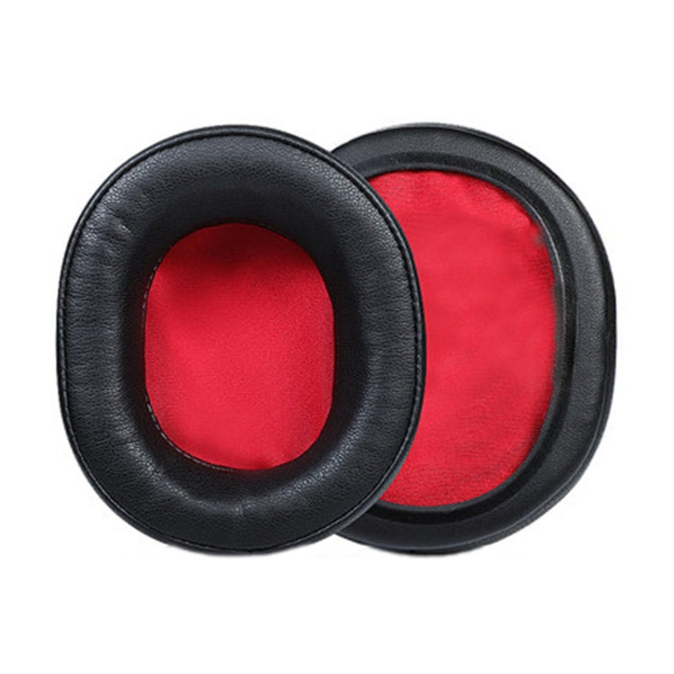 2 PCS Headset Protein Leather Earmuffs for Audio-Technica  ATH-WS660BT(Black+Red) - Earmuff & Pad by PMC TechLife | Online Shopping South Africa | PMC TechLife