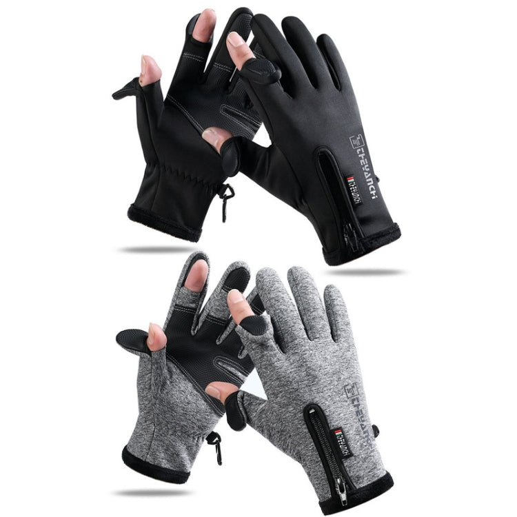 Outdoor Sports Riding Warm Gloves Touch Screen Fingerless Fishing Gloves, Size: XXl(Black) - Cycling Gloves by PMC TechLife | Online Shopping South Africa | PMC TechLife