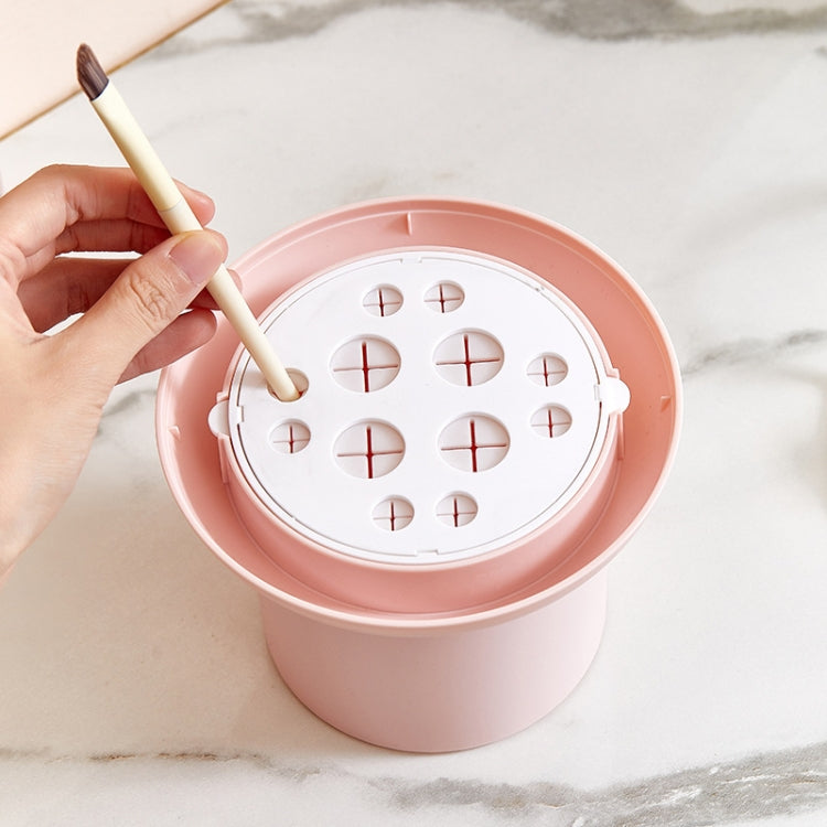 LSHZ13 12-Hole Soft Plastic Spacer Cosmetic Brush Storage Box(Pink) - Storage Boxes by PMC Jewellery | Online Shopping South Africa | PMC Jewellery