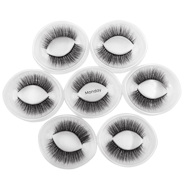 ShidiShangpin 3D Mink False Eyelashes Natural Three-Dimensional 7 Pairs Of Eyelashes Set(Monday) - Eyes by PMC Jewellery | Online Shopping South Africa | PMC Jewellery