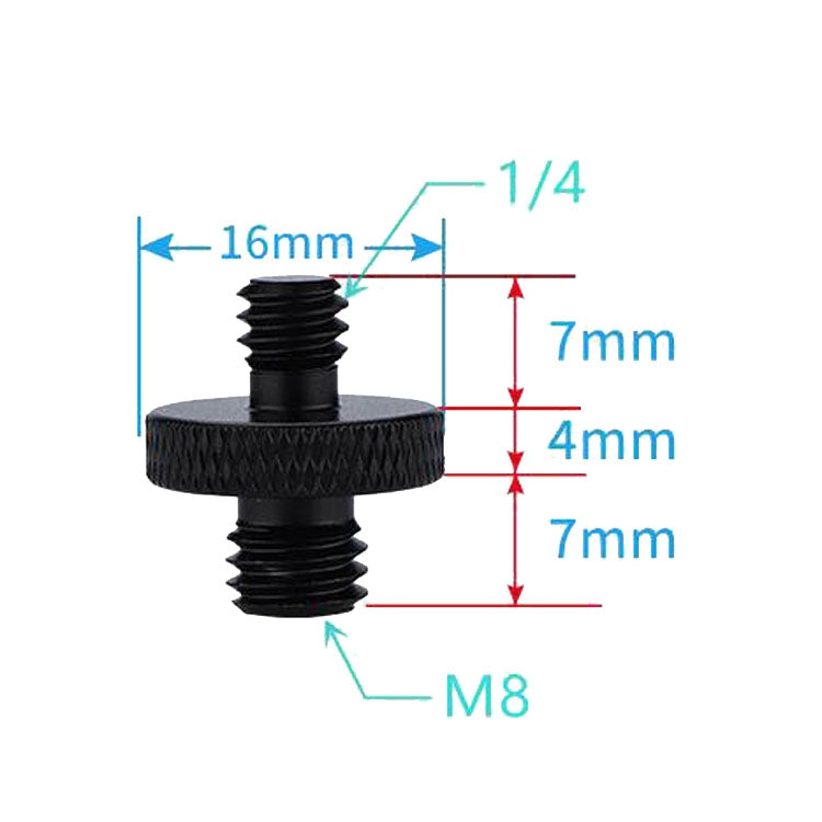 4 PCS Screw Adapter A27 1/4 Male to M8 Male Screw -  by PMC Jewellery | Online Shopping South Africa | PMC Jewellery