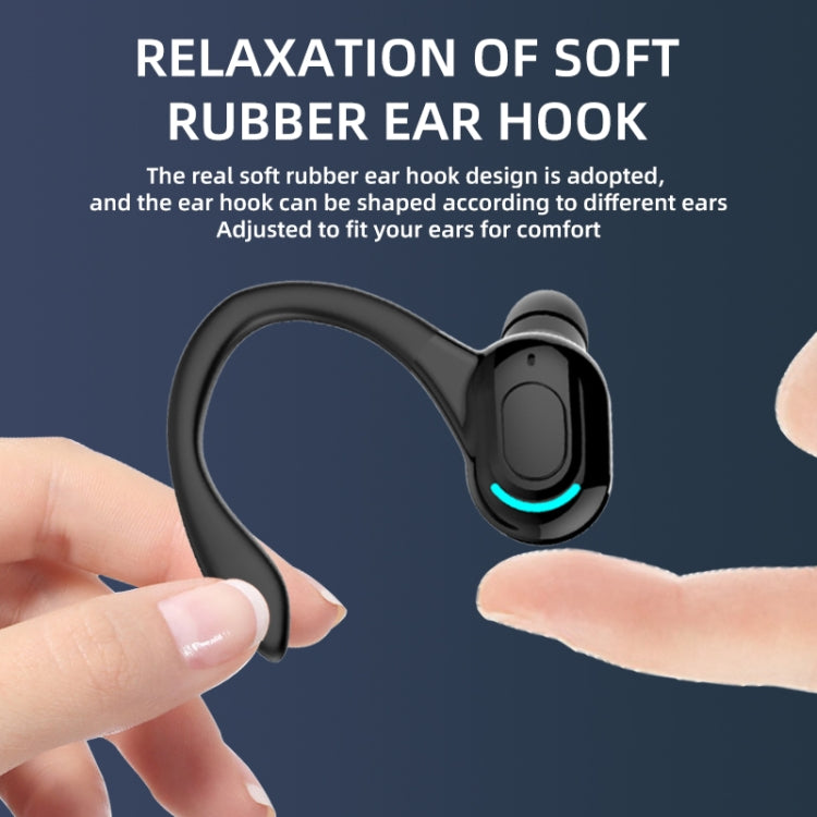 F8 Bluetooth 5.1 Ear-Mounted Stereo Wireless Sports Earphone(Black+Red) - Bluetooth Earphone by PMC TechLife | Online Shopping South Africa | PMC TechLife