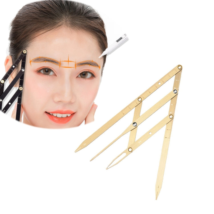 Eyebrow Ruler Three-point Positioning Balance Eyebrow Card(Gold) - Eyes by PMC Jewellery | Online Shopping South Africa | PMC Jewellery