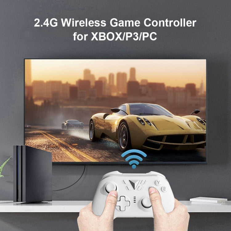 M-1 2.4G Wireless Drive-Free Gamepad For XBOX ONE / PS3 / PC(Silver Gray) - Gamepad by PMC Jewellery | Online Shopping South Africa | PMC Jewellery