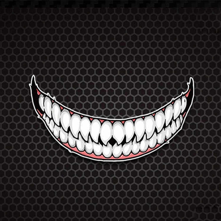 J06 Motorcycle Helmet Sticker Small Teeth - Decorative Sticker by PMC Jewellery | Online Shopping South Africa | PMC Jewellery