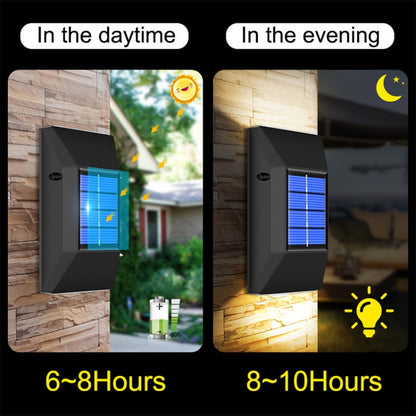 Outdoor Decorative Waterproof Solar Wall Light, Spec: 6 LEDs Warm Light - With Solar Panel by PMC Jewellery | Online Shopping South Africa | PMC Jewellery