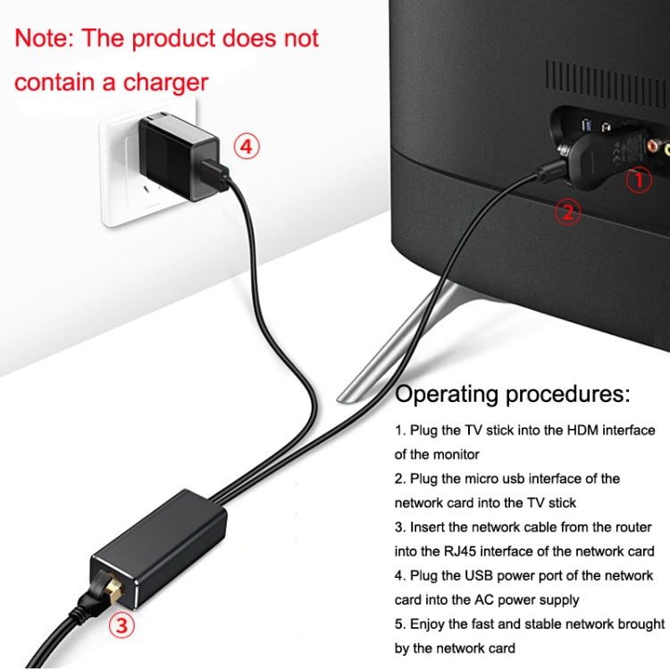 WK1109 Micro USB to RJ45 Network Card For Fire TV Stick - USB Network Adapter by PMC TechLife | Online Shopping South Africa | PMC TechLife