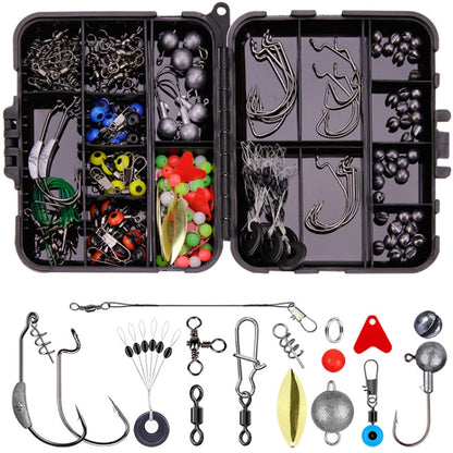 213 PCS / Set Road Squid Hook Accessories Set(026 Black Box) - Fishing Hooks by PMC Jewellery | Online Shopping South Africa | PMC Jewellery