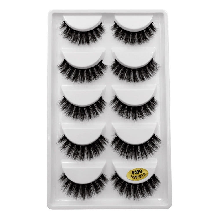 ShiDiShangPin 5 Pairs Mink Fake Eyelashes With Tweezers(G600) - Eyes by PMC Jewellery | Online Shopping South Africa | PMC Jewellery