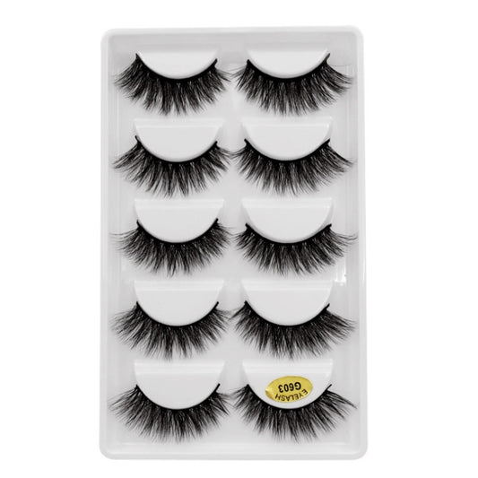 ShiDiShangPin 5 Pairs Mink Fake Eyelashes With Tweezers(G603) - Eyes by PMC Jewellery | Online Shopping South Africa | PMC Jewellery