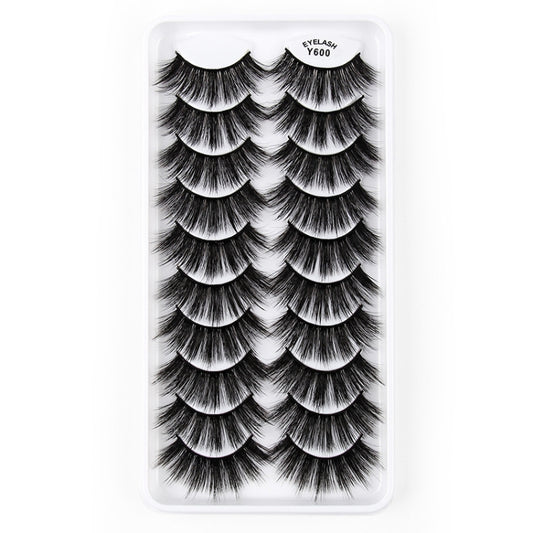 10 Pairs 3D Cat Eye False Eyelashes Naturally Thick And Fluffy Eyelashes(Y600) - Eyes by PMC Jewellery | Online Shopping South Africa | PMC Jewellery