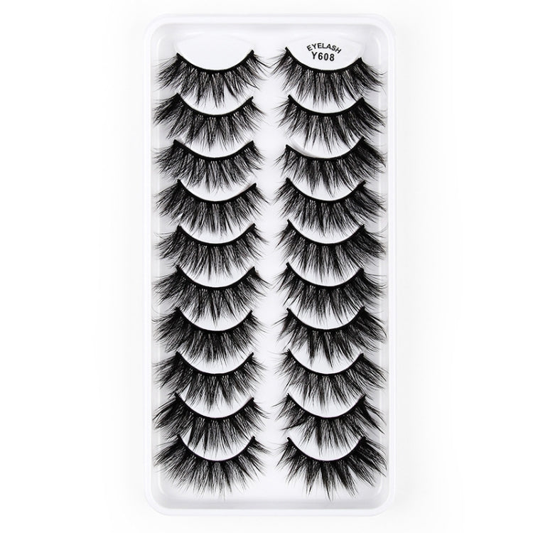 10 Pairs 3D Cat Eye False Eyelashes Naturally Thick And Fluffy Eyelashes(Y608) - Eyes by PMC Jewellery | Online Shopping South Africa | PMC Jewellery