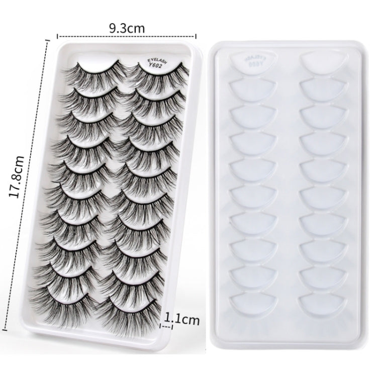 10 Pairs 3D Cat Eye False Eyelashes Naturally Thick And Fluffy Eyelashes(Y601) - Eyes by PMC Jewellery | Online Shopping South Africa | PMC Jewellery