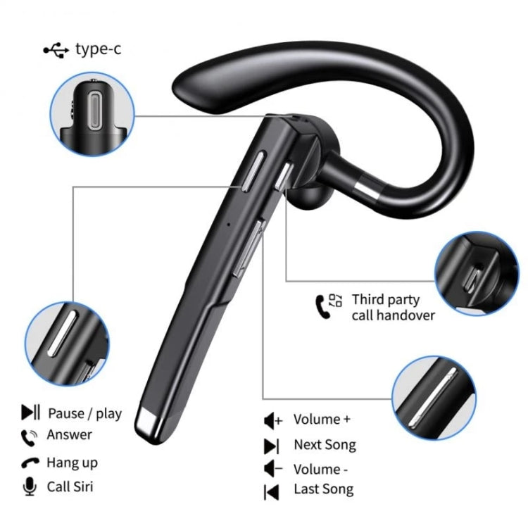 520 Gen2 Earhook Business Bluetooth Headphone, Style: Single - Bluetooth Earphone by PMC TechLife | Online Shopping South Africa | PMC TechLife