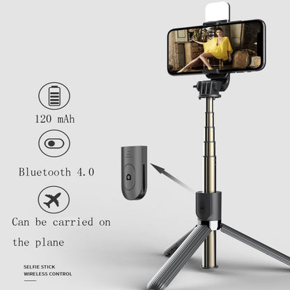 L03S Bluetooth Fill Light Tripod Integrated Selfie Stick(Black) - Selfie Sticks by PMC Jewellery | Online Shopping South Africa | PMC Jewellery