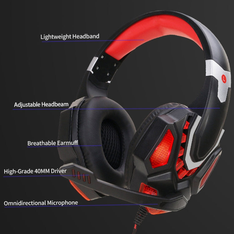 Soyto G10 Gaming Computer Headset For PS4 (Black Red) - Multimedia Headset by Soyto | Online Shopping South Africa | PMC Jewellery