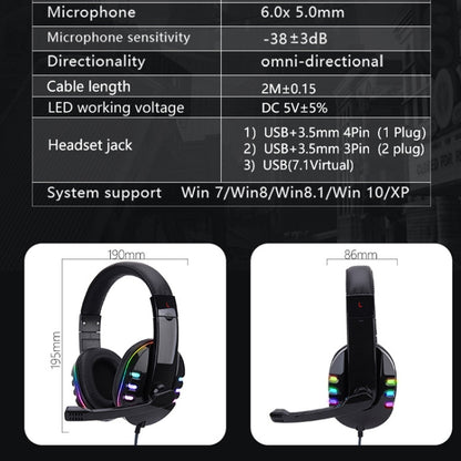 Soyto 733RGB Luminous Computer Headset For Xbox / PS4 / PS5(Black) - Multimedia Headset by Soyto | Online Shopping South Africa | PMC Jewellery