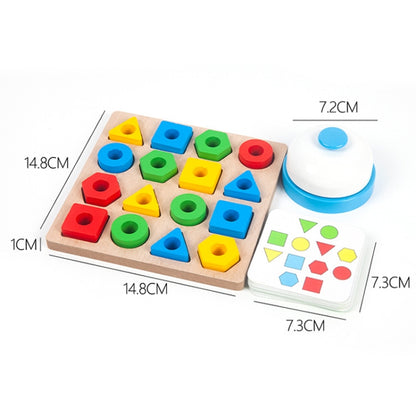 Geometric Figures Matching Blocks Children Puzzle Toy For Double - Math Toys by PMC Jewellery | Online Shopping South Africa | PMC Jewellery