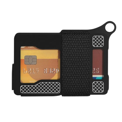 Metal Fabric Credit Card Holder Men Wallets(Black) - Card & Passport Bags by PMC Jewellery | Online Shopping South Africa | PMC Jewellery