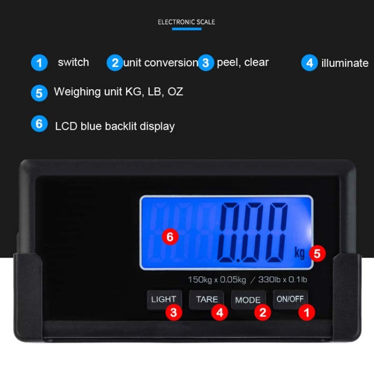 180kg / 0.1kg Wireless Transmission Split Scale Electronic Scale Portable Express Scale Animal Scale,CN Plug - Kitchen Scales by PMC Jewellery | Online Shopping South Africa | PMC Jewellery