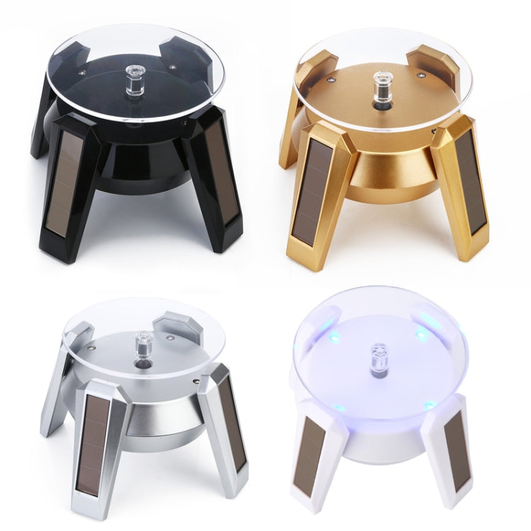 High-Footed UFO Solar 9cm 360 Rotating Display Stand Props Turntable(Silver Blue Light) -  by PMC TechLife | Online Shopping South Africa | PMC TechLife