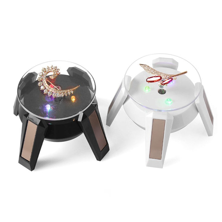 High-Footed UFO Solar 9cm 360 Rotating Display Stand Props Turntable(Silver Blue Light) -  by PMC Jewellery | Online Shopping South Africa | PMC Jewellery