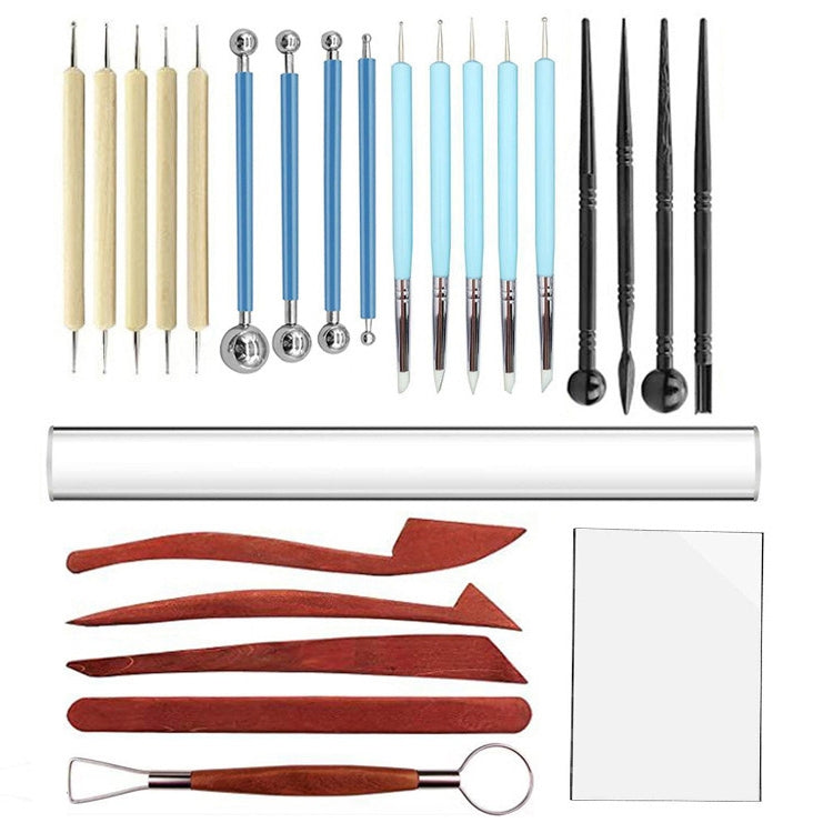 25 in 1 Soft Pottery Clay Sculpture Production Combination Art Supplies Set - Art Supplies by PMC Jewellery | Online Shopping South Africa | PMC Jewellery