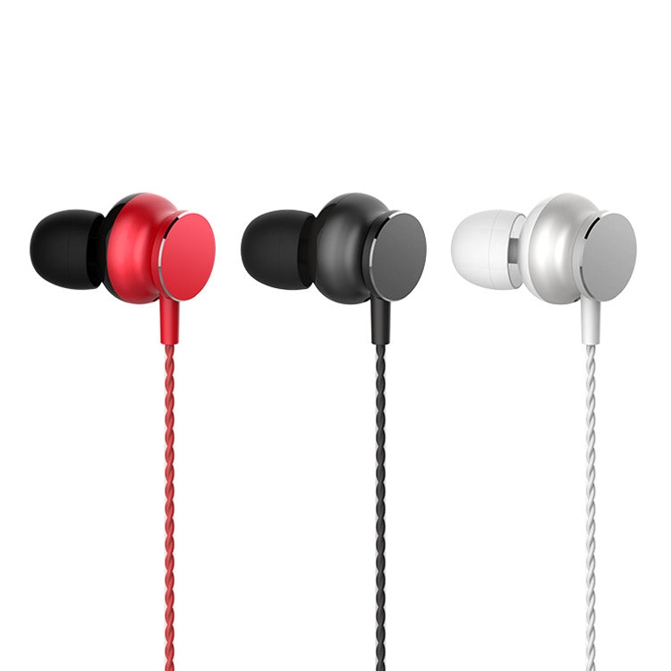 2 PCS TS118 3.5mm Metal In-Ear Wired Game Earphone(Red) - In Ear Wired Earphone by PMC Jewellery | Online Shopping South Africa | PMC Jewellery