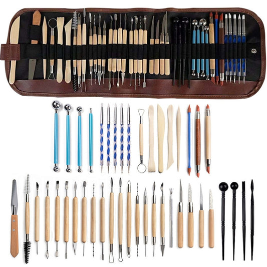 43 In 1 Clay Tool Combination Set with Storage Bag - Art Supplies by PMC Jewellery | Online Shopping South Africa | PMC Jewellery