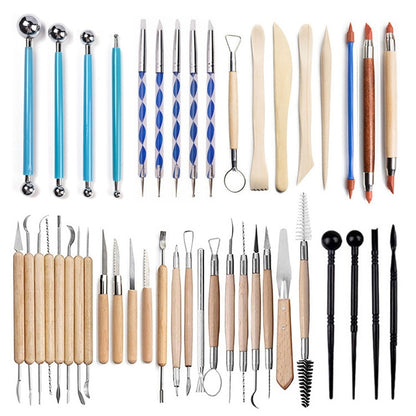 43 In 1 Clay Tool Combination Set with Storage Bag - Art Supplies by PMC Jewellery | Online Shopping South Africa | PMC Jewellery
