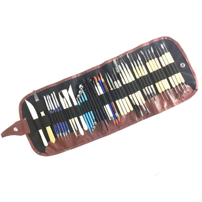 43 In 1 Clay Tool Combination Set with Storage Bag - Art Supplies by PMC Jewellery | Online Shopping South Africa | PMC Jewellery