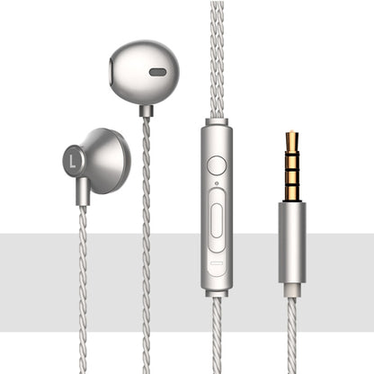 2 PCS TS720 3.5mm Heavy Bass Metal Earbud Wired Earphone(Silver Gray) - Normal Style Earphone by PMC Jewellery | Online Shopping South Africa | PMC Jewellery